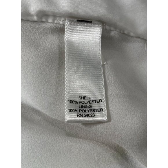 Banana Republic Embroidered White Tank Top Size S Polyester Womens - Picture 6 of 11